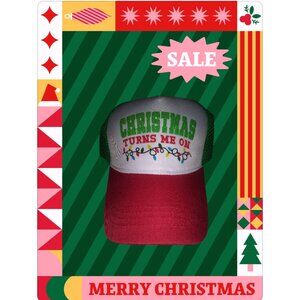 Christmas trucker snap back cap